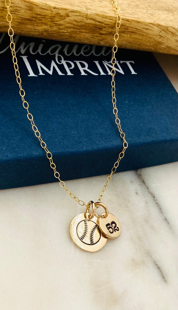 Custom Softball Necklace, Softball Player Number Necklace, Baseball Mom Necklace MakerPlace by Michaels